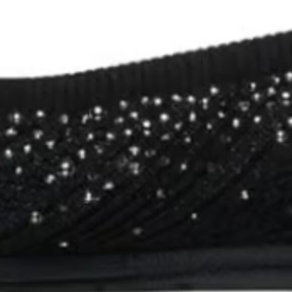 Skechers Flat Shoes Women Blue Mesh Cleo 2.0 Glitzy Daze Stretch Comfort Shoes - Picture 2 of 4